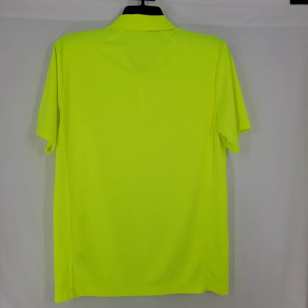 Nike Golf Tour Performance Dri-Fit Polo Shirt Collared Neon Yellow Men's Medium - Picture 2 of 10